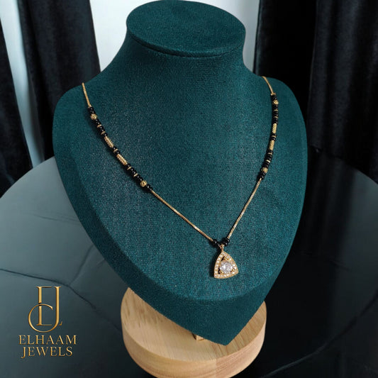 Kinjal Mangalsutra with Gold Plating & American diamond
