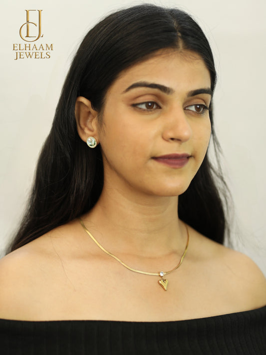 Pearl Flower Stud Earrings for Women – Gold Plated Enamel Design