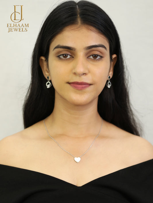 11:11 Heart Silver Plated Pendant Necklace