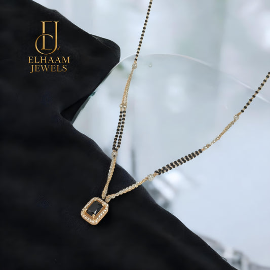 Ruhi Black Stone Mangalsutra