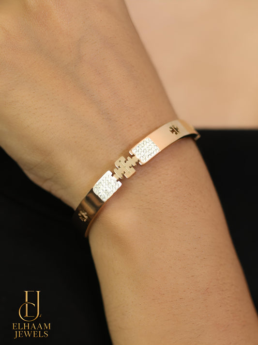 Rose Gold Puzzle Charm Bracelet by Elhaam Jewels