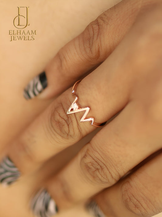 Heartbeat Rose Gold Ring