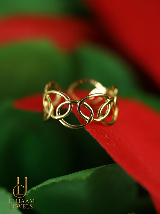 Infinity Link Golden Ring (18k Gold Plated)