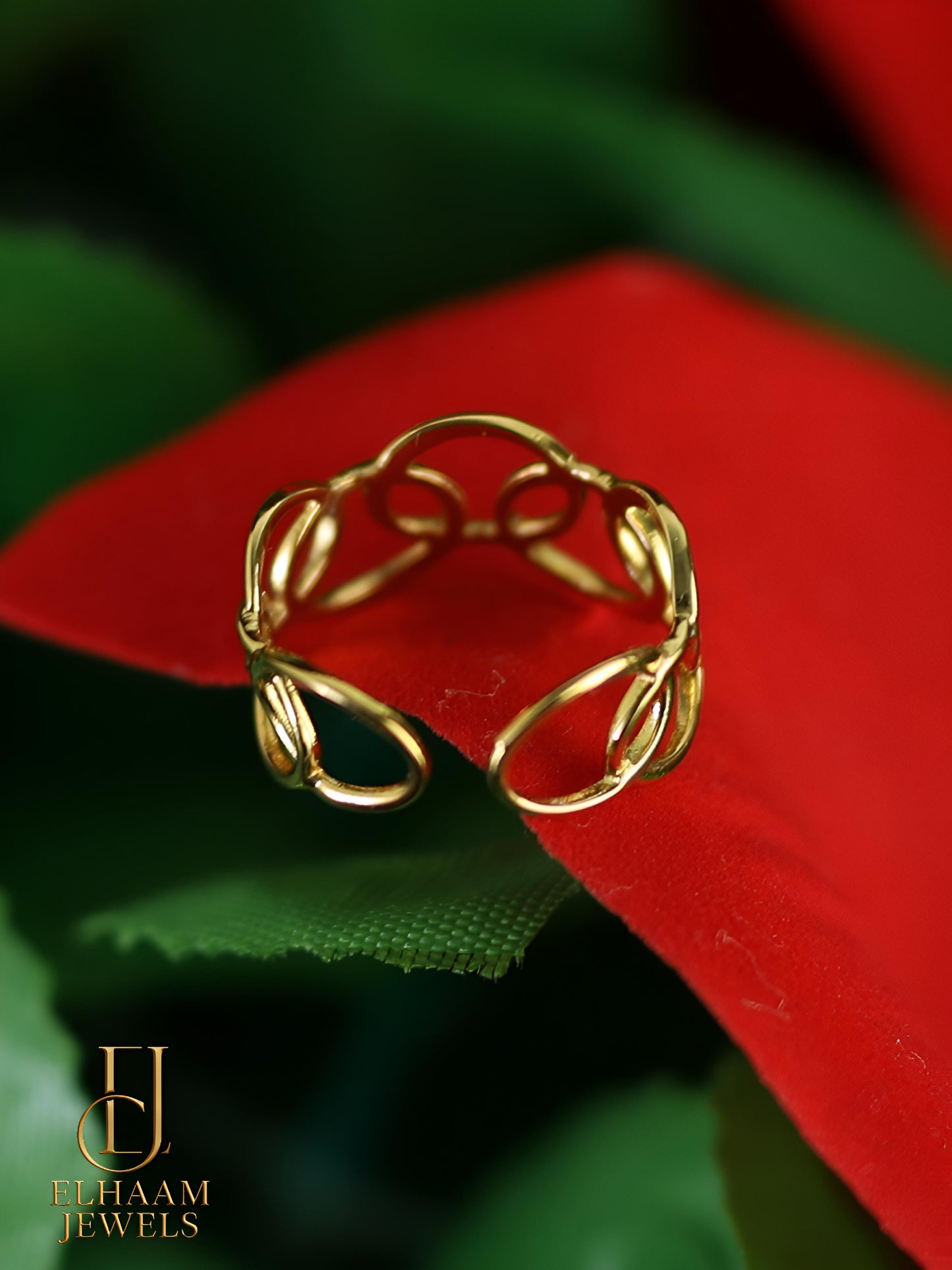 Infinity Link Golden Ring (18k Gold Plated)